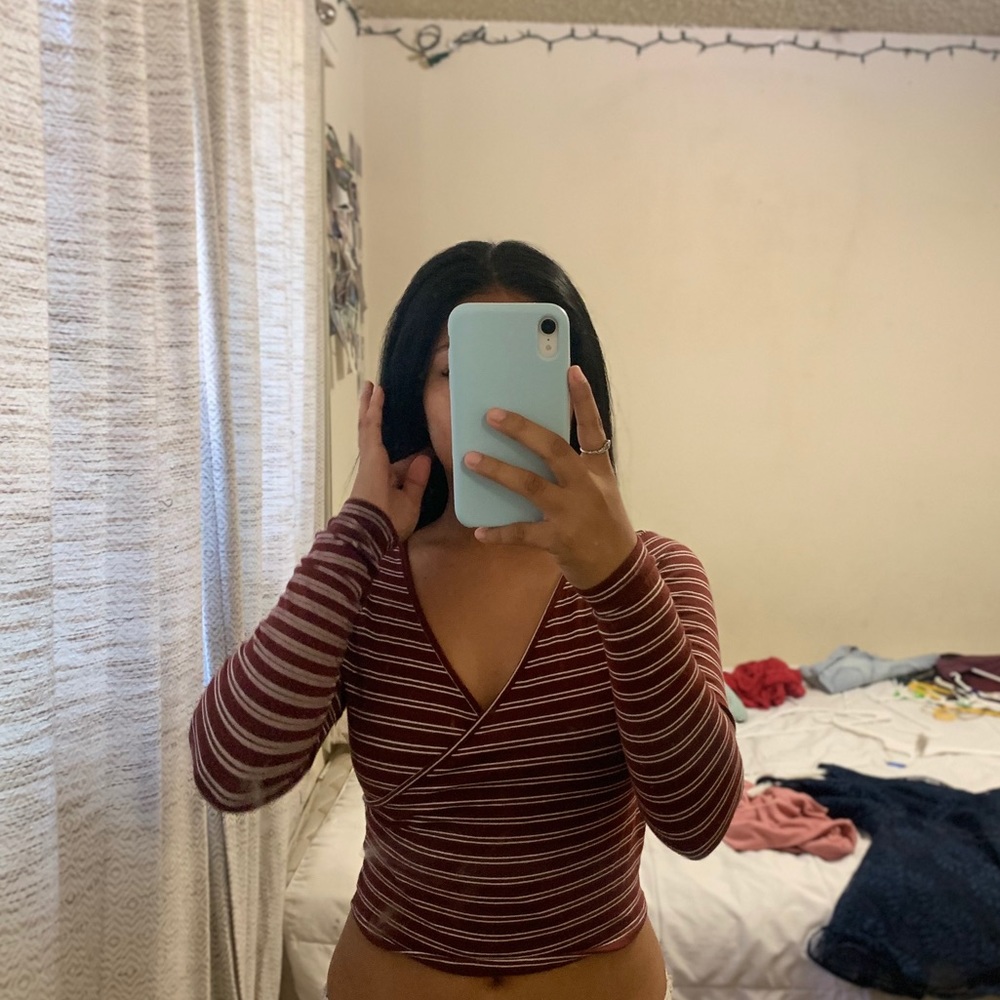 Burgandy Cross Over Top
